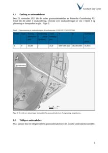 Kart som viser plassering av borepunkter for grunnundersøkelser i et landskap.