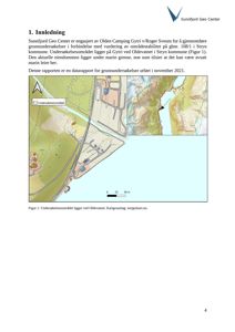 Kart som viser undersøkelsesområdet ved Oldevatnet i Stryn kommune, med topografisk bakgrunn og bygningsplassering.