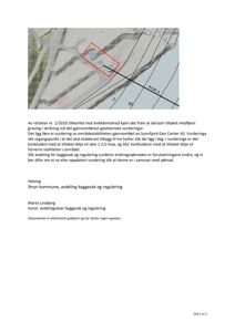 Et kart eller situasjonsplan som viser et terrengprofil med konturlinjer, en rød rektangel som markerer et område, og en profil-linje (Profil A).