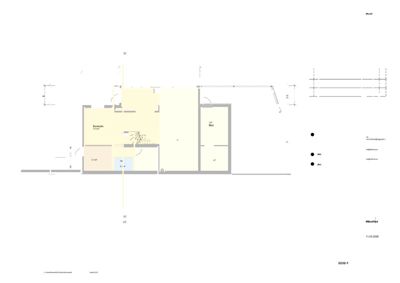 Etasjeplan (1. etasje) som viser romfordeling, arealer og dimensjoner for en bygning.
