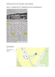 Bildet viser en digital kartvisning (Google Maps) med en markør plassert på et lokasjon, sannsynligvis i forbindelse med en byggesak eller eiendomsdokumentasjon.