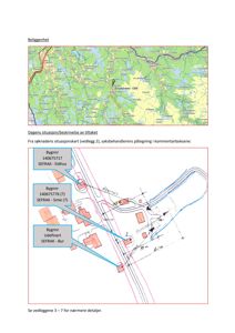 Bildet viser en situasjonsplan med to deler: øverst et kart over området (med 'Enoddtveien 1398' som referanse), og nederst en tegning som viser bygningsplassering i forhold til veier og naboeiendommer.