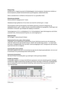 Fasadetegning (øst-vest) med mål, høyder og konstruksjonsdetaljer