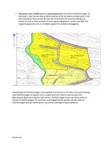 Situasjonsplan som viser regulering av tomt for Solheimvegen 10, inkludert nabotomter, vei og snarvei.