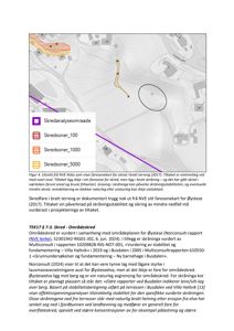Et fareskart for skred i bratt terreng, vist som et utsnitt fra NVE Atlas. Kartet viser skredsoner og et tilsiktet område.