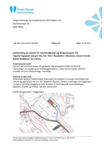 Situasjonsplan som viser bygningens plassering på tomten med omgivende infrastruktur.