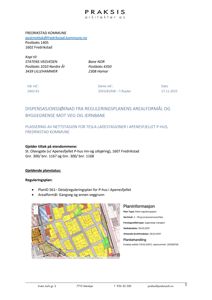 Et kart over et område med bygningsplasseringer og arealbruk, inkludert en detaljert situasjonsplan for P-huset i Apenesfjellet.