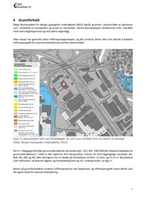 Løsmassekart som viser grunnforhold og bygningsplassering i området.