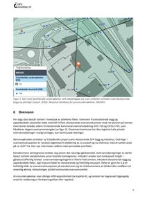 Kart over geotekniske undersøkelser og bygningsplassering i et område.
