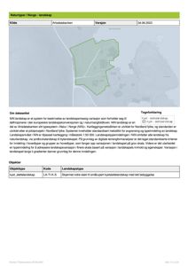 Et kart som viser et landskapstegnet område (kyst-slettelandskap) med en oversikt over topografi og vegnett.