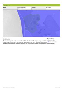 Kart som viser marin grense og topografi i et område.