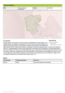 Et geologisk kart (løsmassekart) som viser jordart og grunnvannspotensiale for et område.