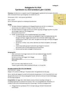 Et kart som viser eiendommen Tjørildveien 12 med en markert grønn pil som indikerer en spesifikk plassering eller retning.