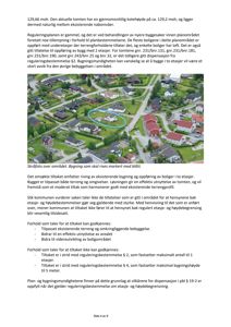 Et skråfoto av et område med eksisterende bebyggelse og terrengprofil, inkludert en markert bygning som skal rives.