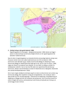 Et kart over Noregsjøen og Bjørgsted som viser reguleringsplanen for området, inkludert en markert del med rosa farge.