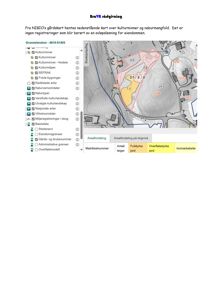 Situasjonsplan eller kart over eiendom med overlag for kulturminner og nabormangfold, hentet fra NIBIO.