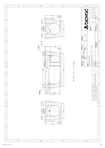 Teknisk detaljtegning som viser nedlegging av FD 10N med mål og konstruksjonsdetaljer.