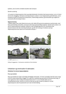 Bildet viser fire 3D-visualiseringer (renderinger) av et planlagt byggprosjekt, inkludert fasade og omgivelser. Bildet er et utklipp fra en byggesak.