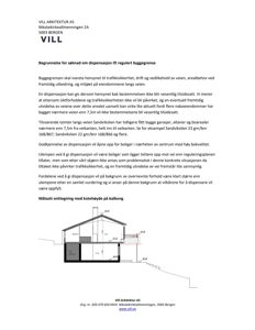 Målsatt snittegning som viser kotehøyder og takform for en bygning.