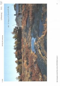 Fotografi av en eksisterende bygning (hus) sett fra utsiden, med omgivende natur.