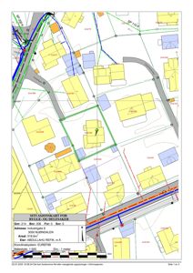 Situasjonskart for bygge- og delesaker som viser eiendomsnummer, adresse, areal og nabolag.
