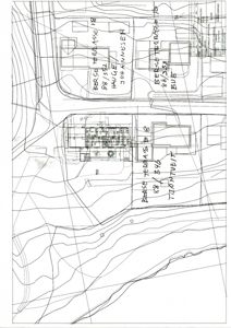 Situasjonsplan som viser tomtens form, høydekurver (konturlinjer), naboeiendommer (Berse Terrasse 18 og 19), og den planlagte bygningens plassering med adresse 'Berse Terrasse 8'.