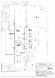 Etasjeplan (rammeplan) som viser romfordeling, arealer og dimensjoner for et hus.