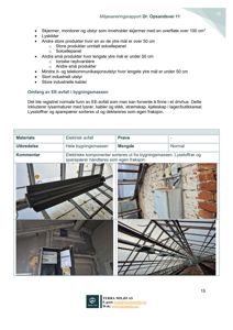 Fotografier av EE-avfall (lysstoffører, skap) i en bygning