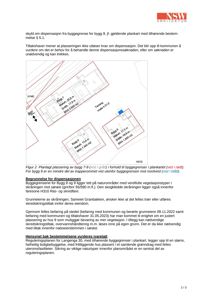 Situasjonsplan som viser plasseringen av bygningene (Bygg 7, 8 og 9) i forhold til byggegrenser, plankartet og naturområder.