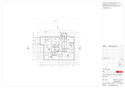 Etasjeplan (1. etasje) som viser romfordeling, veggposisjon og dimensjoner for en bolig.