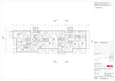 Etasjeplan (Plan 4. etasje) som viser romfordeling og veggkonstruksjoner.