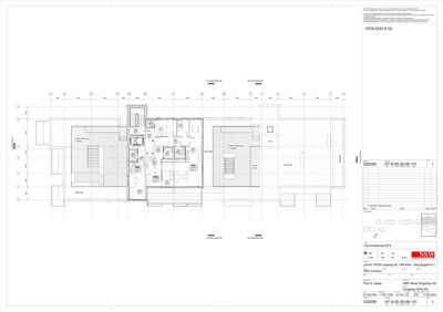 Etasjeplan (Plan 6. etasje) som viser romfordeling, veggposisjon og stueplan for en bygning.