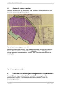 Bildet viser en karttegning (situasjonsplan) av et område regulert til steinbrudd, inkludert topografi og arealbruk.