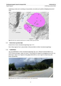 Et kart som viser registrerte pukkressursar i området, inkludert topografi og vannveger.
