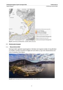 Et dronebilde (fotografi) som viser et eksisterende masseuttaksområde i Espevik fra nordvest.