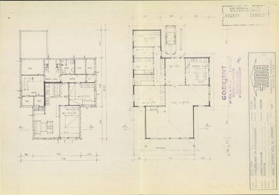 Etasjeplaner (G-1 og G-0) som viser romfordeling, dimensjoner og plassering av vegg og dører.