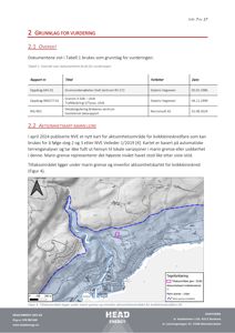 Kart over et område langs kysten med markerte grenser for tiltaksområde, aktsomhetskart for kvikkleireskredfare og marin grense.