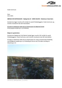 Fotografi av eksisterende fritidsboliger på Rødegrinda 24 sett fra luften.