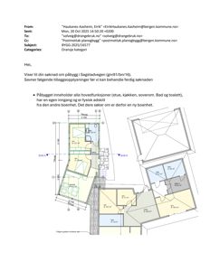 Etasjeplan (plantegning) som viser romfordeling og dimensjoner for et påbygg.