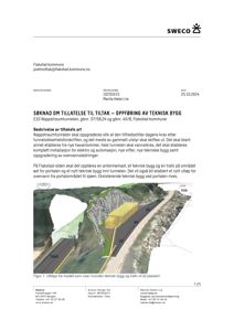 Fotografi fra en 3D-modell som viser et teknisk bygg og trafø på Nappstraumtunnelen.