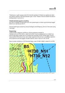 Situasjonsplan (plankartet) som viser arealformål for et område, inkludert boligmålt B5 og LNF-formål.