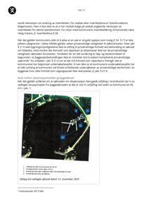 Et fotografi av et havområde med en ankerkai og en forankring, merket med tall og pil.