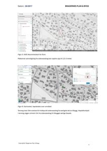 Bildet viser kartvisninger (NVE Aksohmhetskart og Kartverket) som illustrerer vannstigning og høydeforskjell i området.