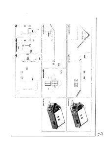 Bildet viser en tegningsside med flere planer, inkludert etasjeplaner (romfordeling) og snittegninger (tverrsnitt) av en bygning.