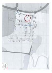 Situasjonsplan som viser bygningens plassering i forhold til vegnet (Veg 1, Veg 2, Veg 3), eiendomsgrenser (O1-O4, S1-S3) og topografi.