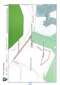 Situasjonsplan som viser tomtens beliggenhet i forhold til veier (Jogledalsveien), topografi og naboeiendommer.