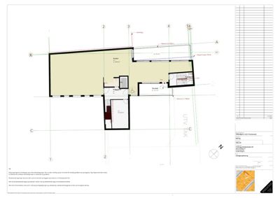 Etasjeplan (Plan 1. Etasje) for en bygning på Tollbodgata 3/5, som viser romfordeling, arealer og utvendige tilhørigheter.