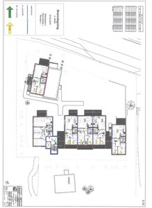 Etasjeplan (brentegning) som viser romfordeling og bygningsplassering.
