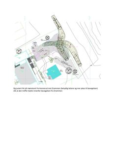 Situasjonsplan som viser tomtens form, bygningens plassering i forhold til terrenget og nabolag.