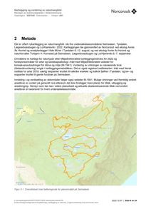 Oversiktskart over planområdet på Seimsåsen med topografi og bevaringsruter.